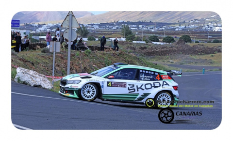 Rallye de Isla de LANZAROTE 2026 (FINAL), Lukyanyuk  'VOLANDO VOY, VOLANDO VENGO', Alexey Lukyanyuk 'vuela' con el Skoda en Lanzarote y gana su primer rallye del CCRA
