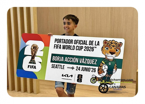 Kia Canarias convierte a un niño en Portador Oficial del Balón de la FIFA World Cup 2026
